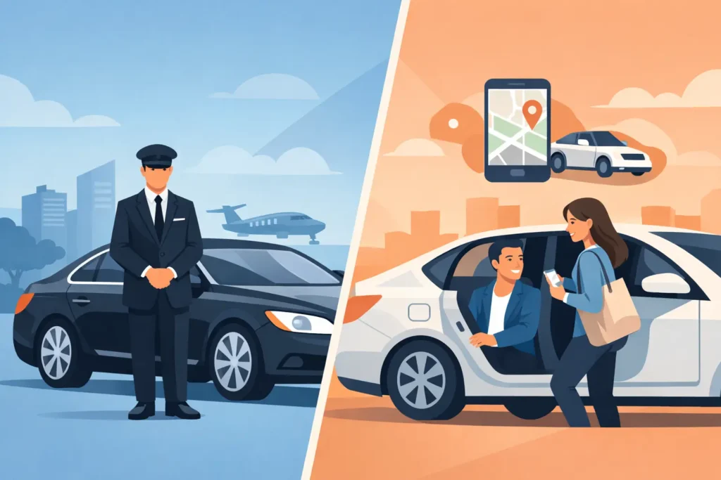 Private Chauffeur Versus Rideshare Service Compared